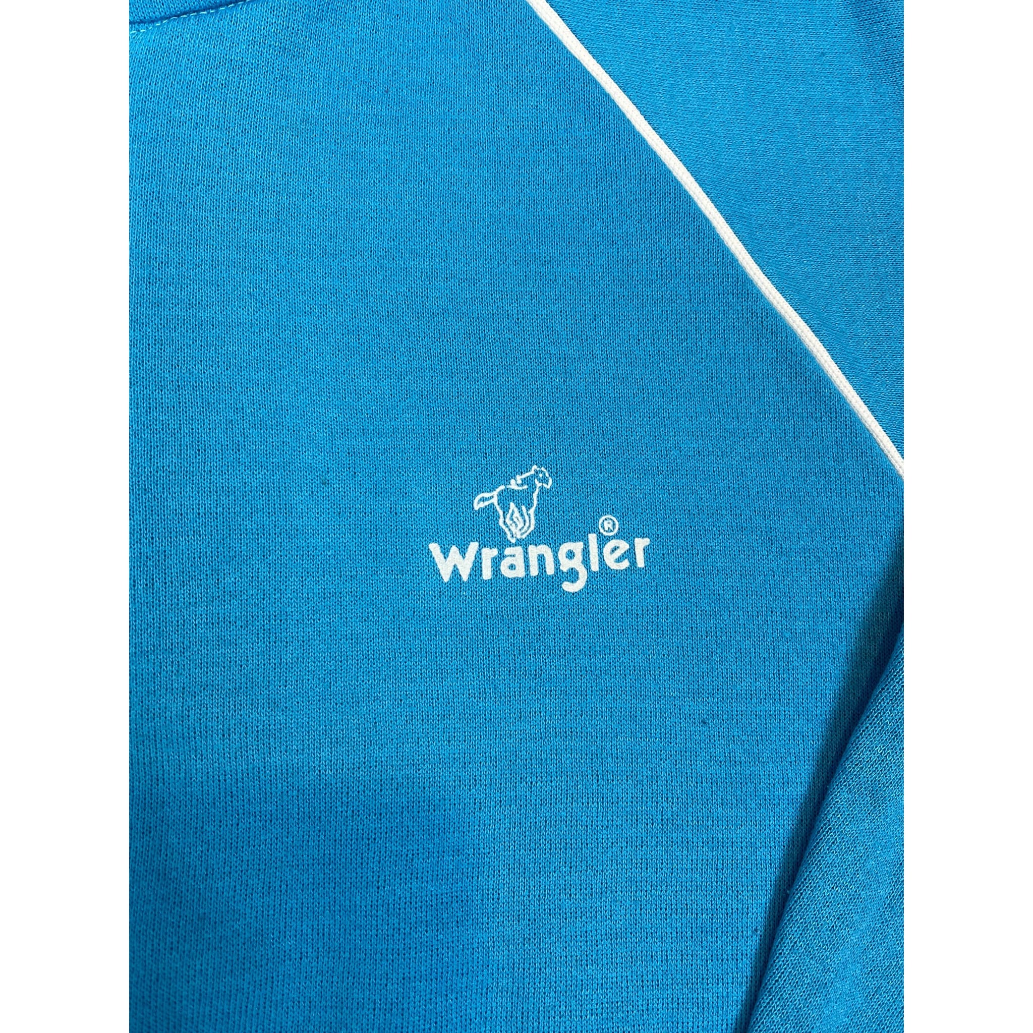268223 (90s) Wrangler Western Horse Teal Full Zip Sweatshirt