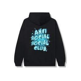 276317 Anti Social Social Club I See Splash Hoodie (Black/Blue)