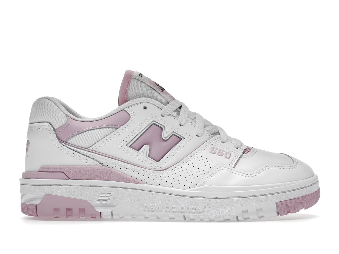 555694 New Balance 550 White Bubblegum Pink (Women's)