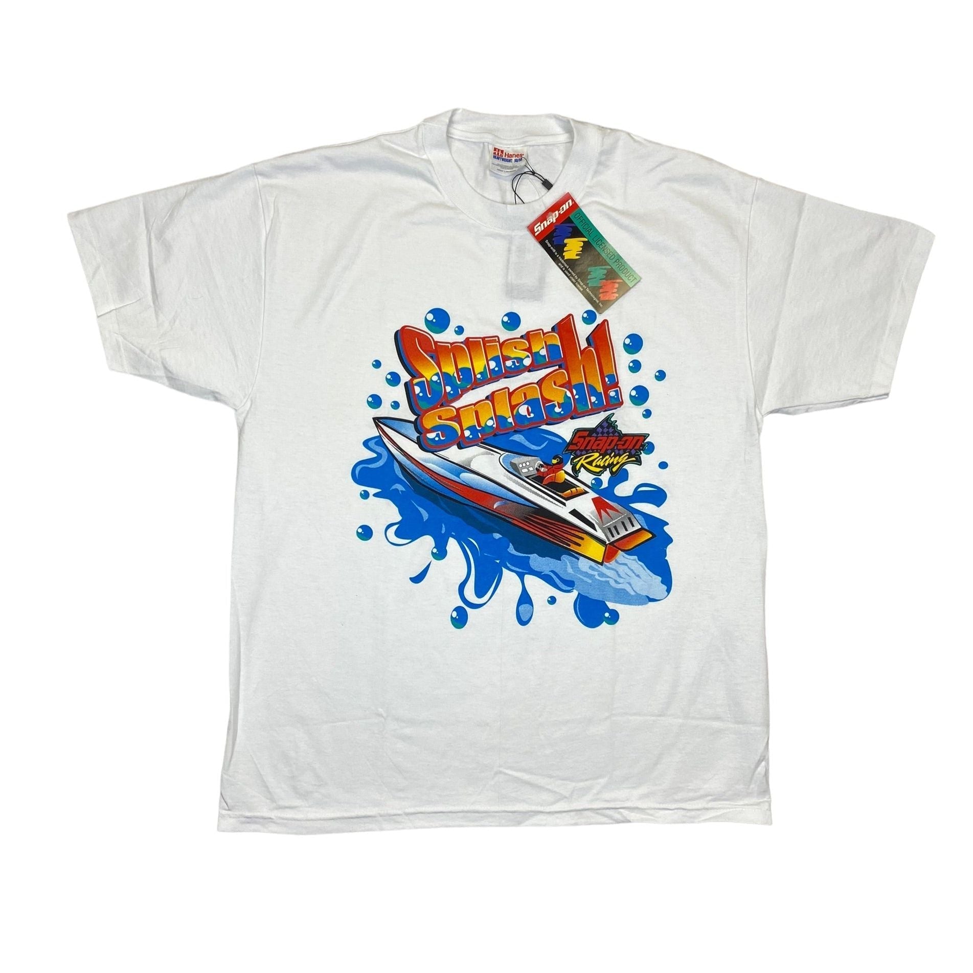275701 (90s) Snap On Tools Racing Motor Boat Splash White T-Shirt w/ Tags