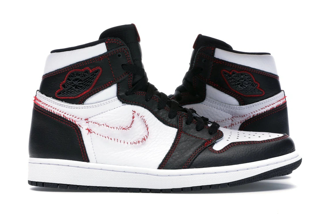 442265 Jordan 1 Retro High Defiant White Black Gym Red