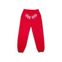 703158 Sp5der Number 555 Sweatpants 'Red'