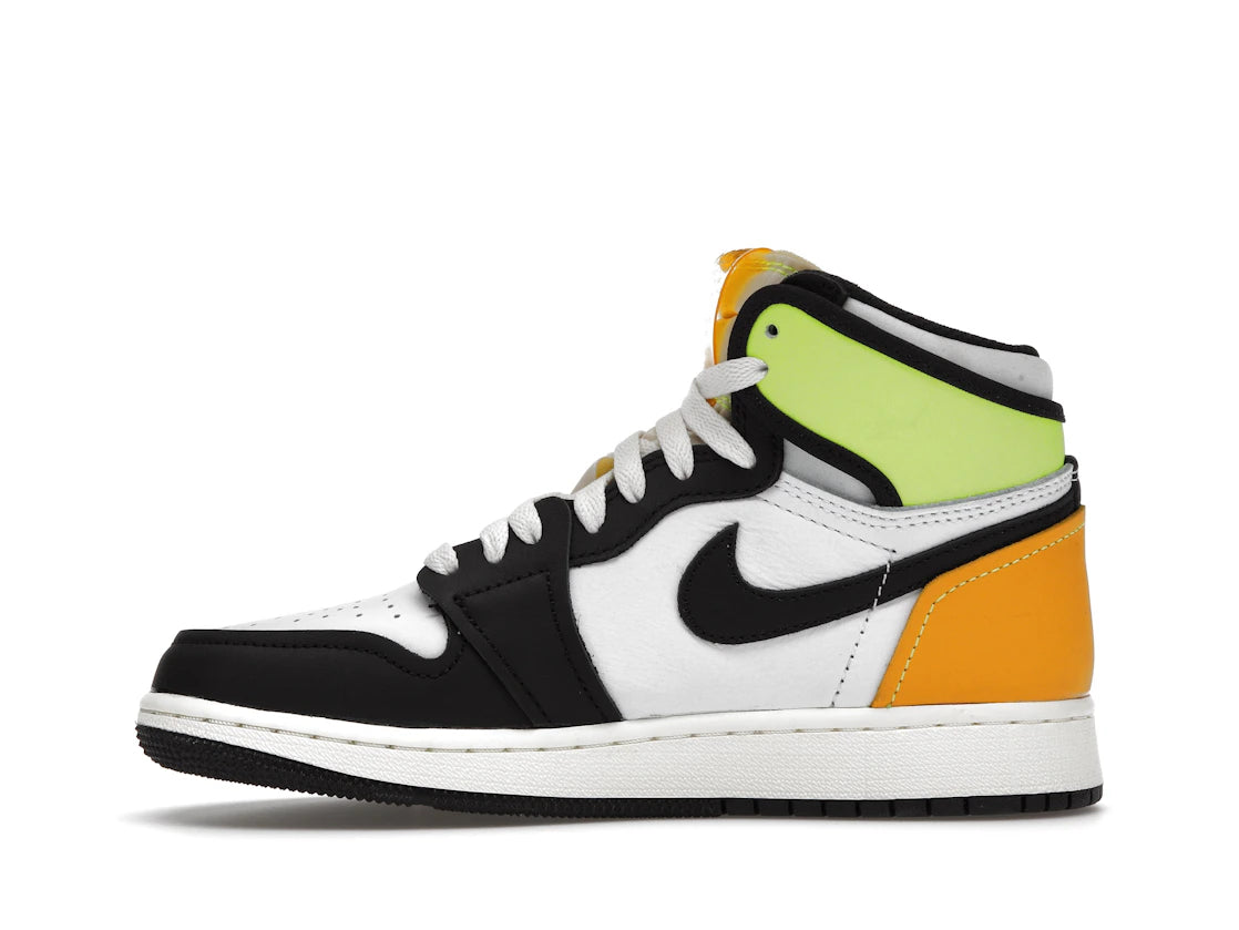 595351 Air Jordan 1 Retro High OG GS 'Volt Gold'