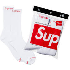 SP14190 Supreme Hanes Crew Socks (4 Pack) Socks