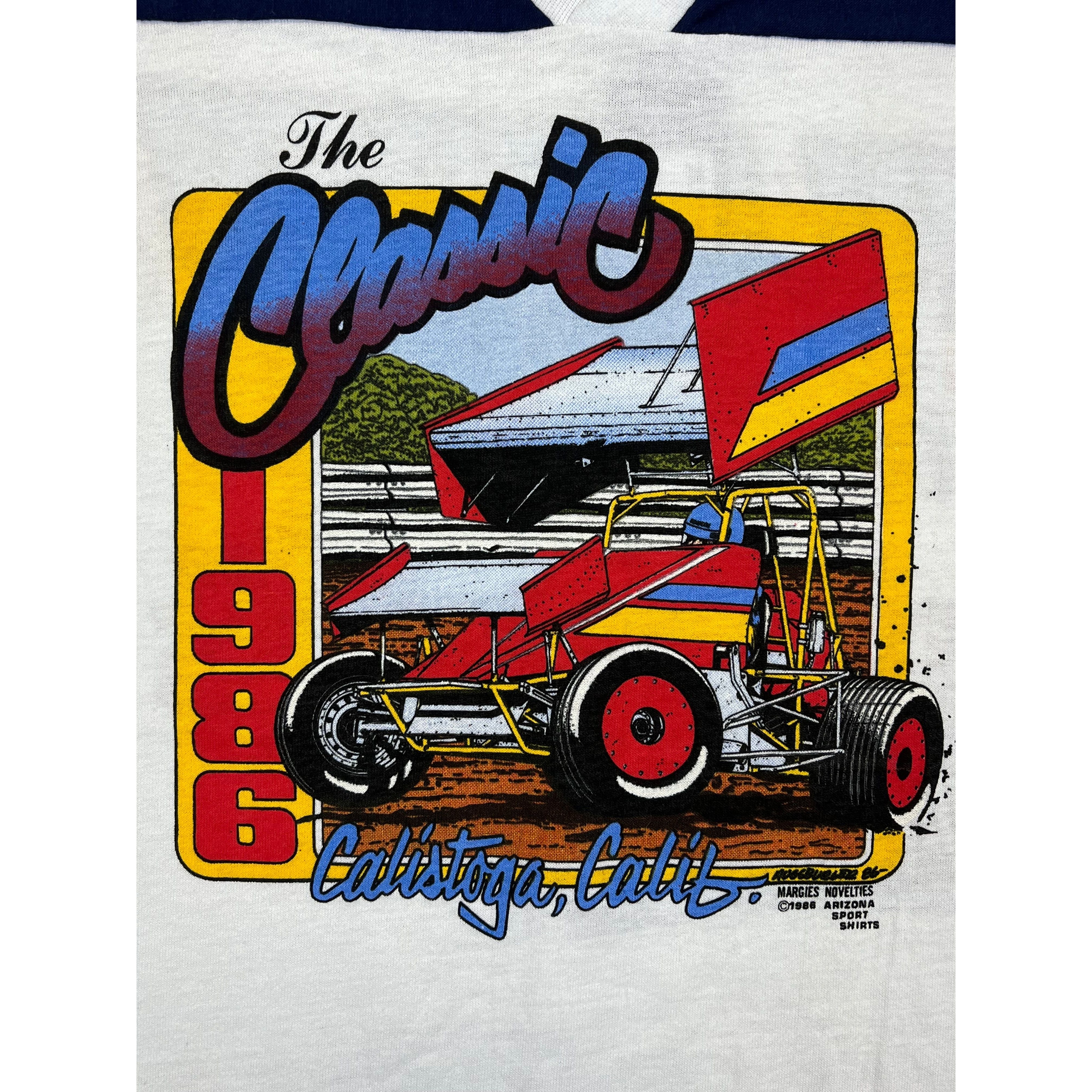 268870 (1986) The Classic, Calistoga California Sprint Car Racing Jersey T-Shirt m