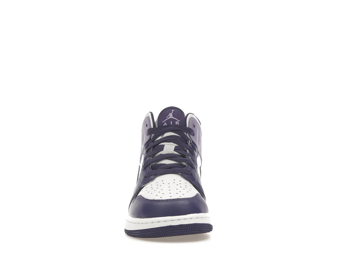 437193 Jordan 1 Mid White Sky J Purple (GS)
