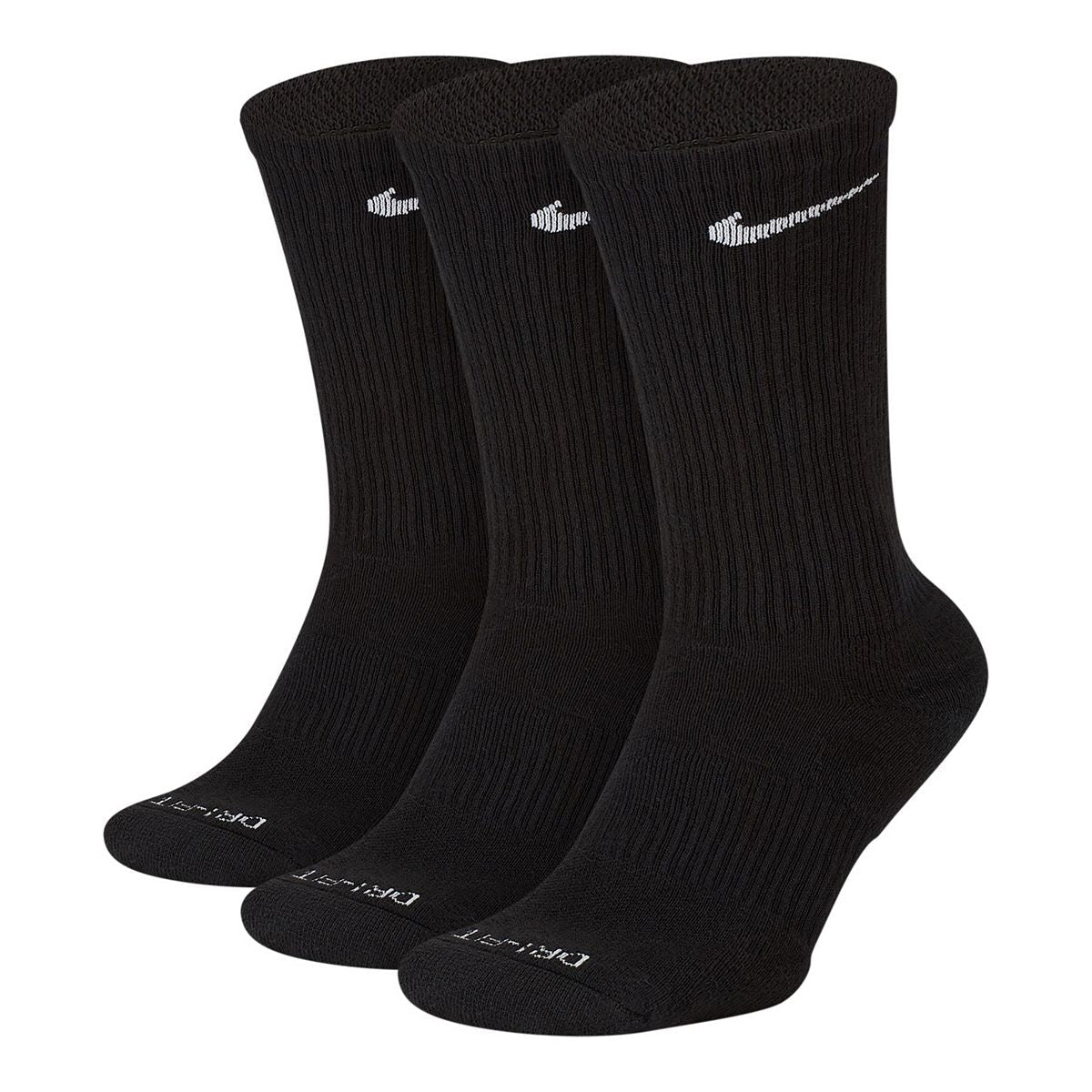 273508 Nike Everyday Plus Cushioned Training Crew Socks (3 Pairs) - Black