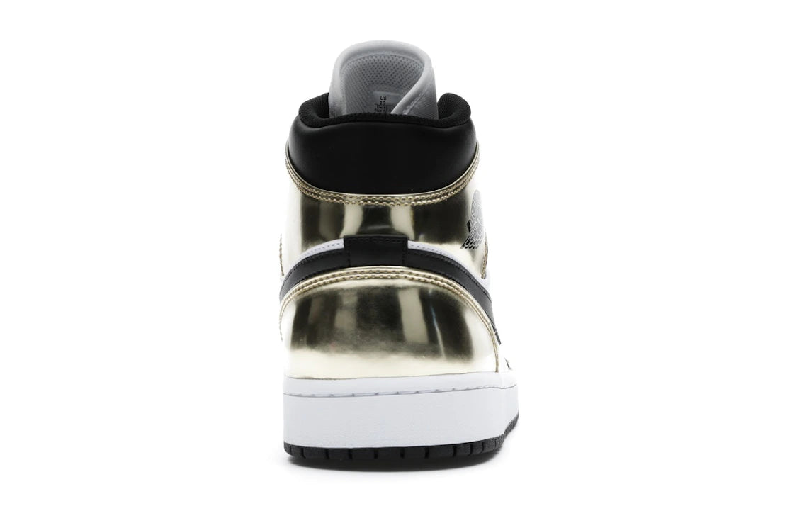 529316 Jordan 1 Mid Metallic Gold Black White