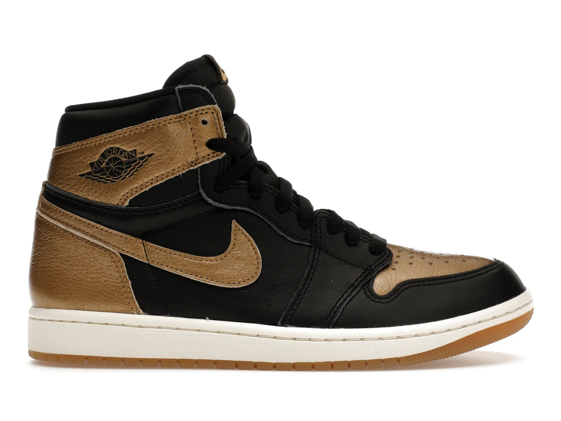 780695 Jordan 1 Retro High OG Black Metallic Gold