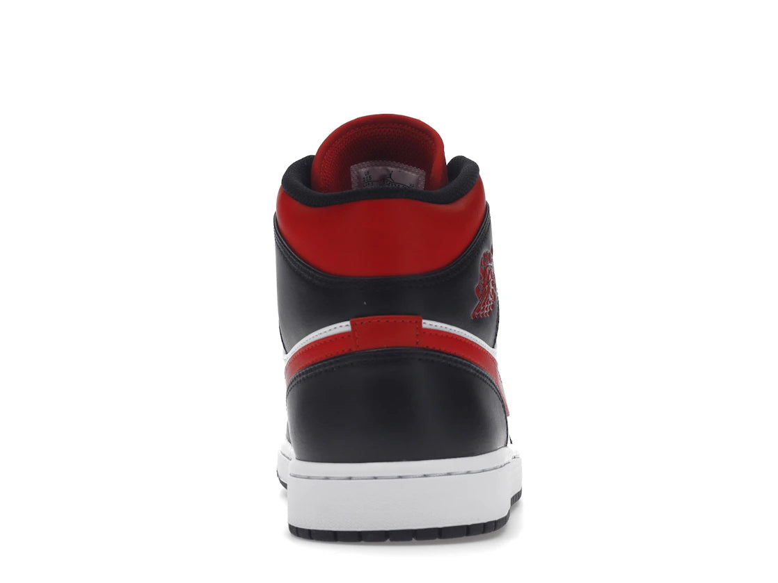 718389 Jordan 1 Mid White Black Red (2022)