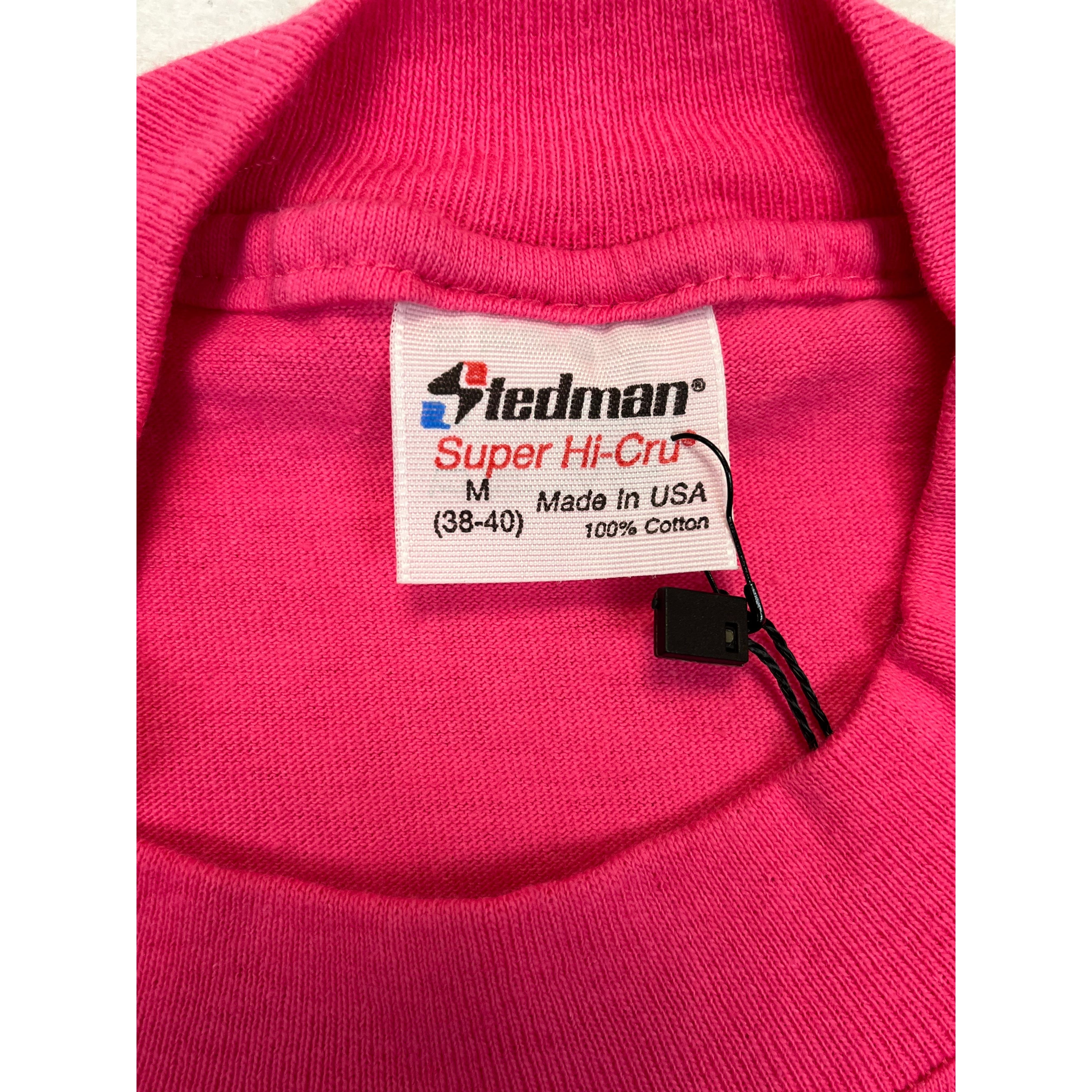 269042 (1990) Shit Happens, Sprint Car Racing Double Sided Dark Pink T-Shirt m