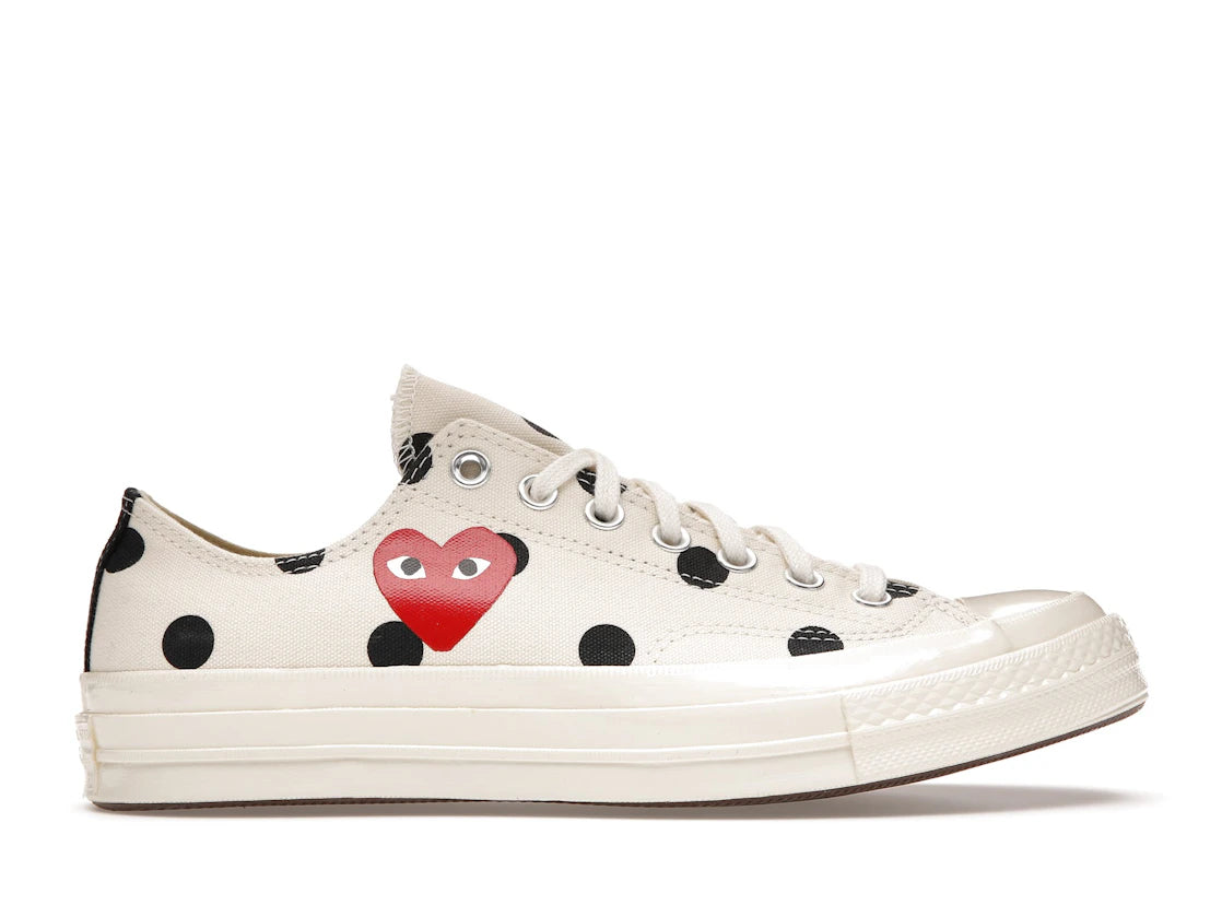 610919 Converse Chuck Taylor All Star 70 Ox Comme des Garcons PLAY Polka Dot White