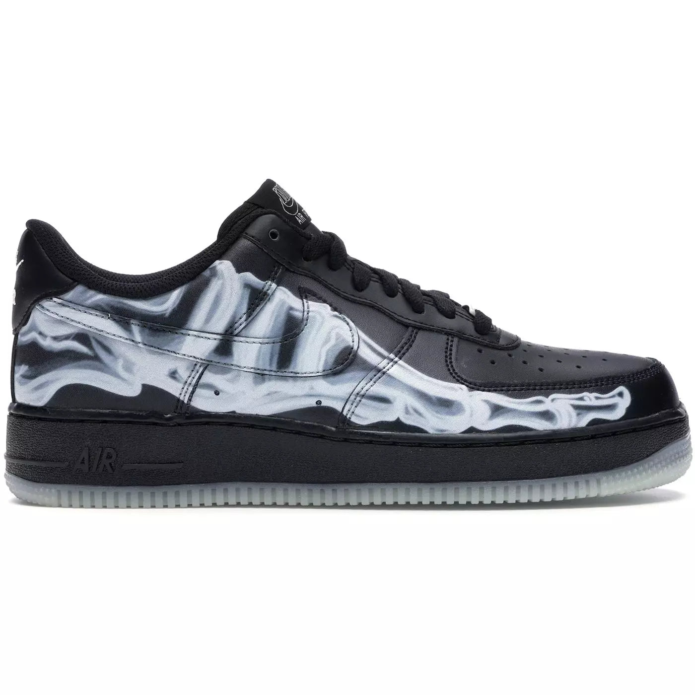 698566 Nike Air Force 1 Low Black Skeleton Halloween (2019)