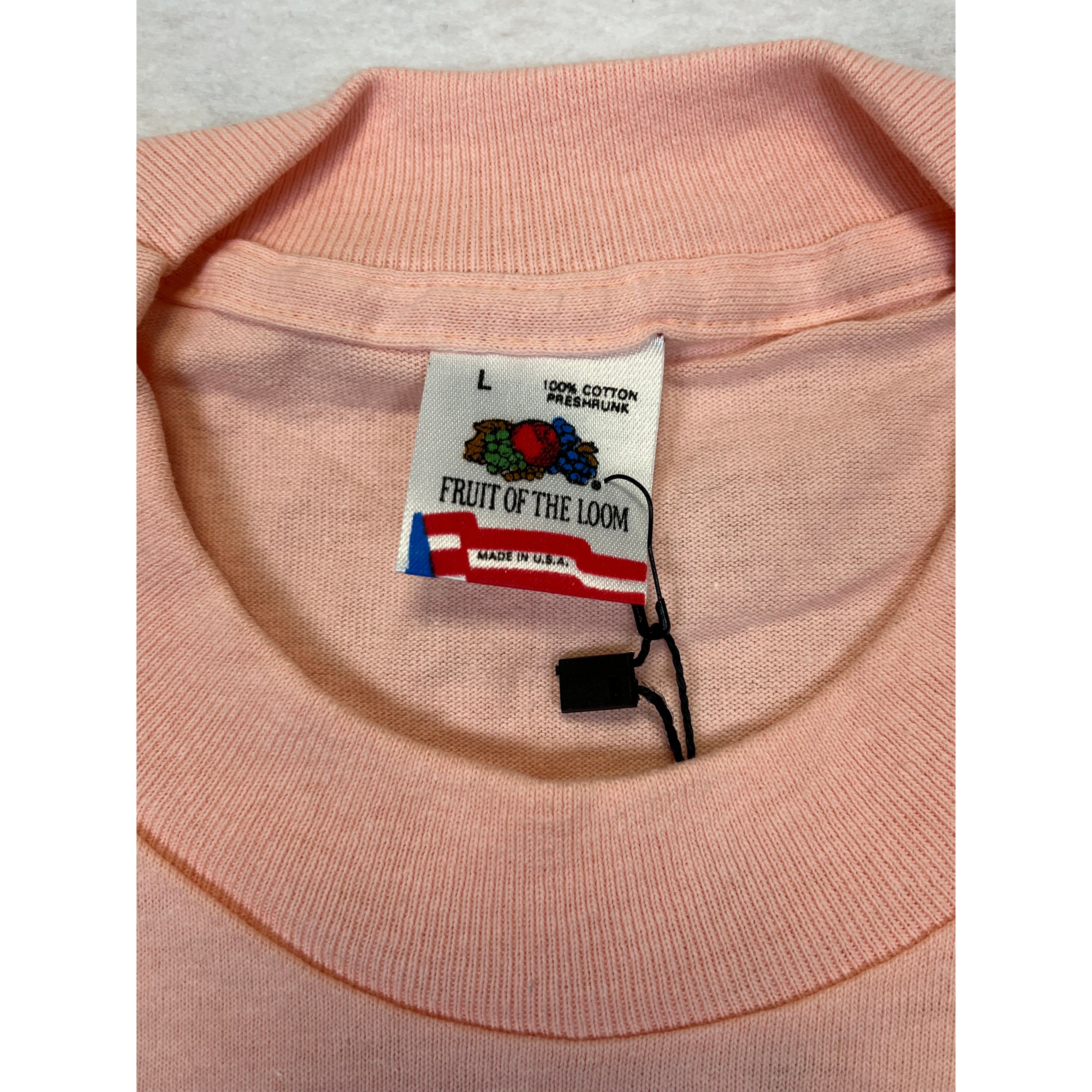 377980 (1990) Mud, Sweat, & Gears Sprint Car Dirt Racing Peach T-Shirt