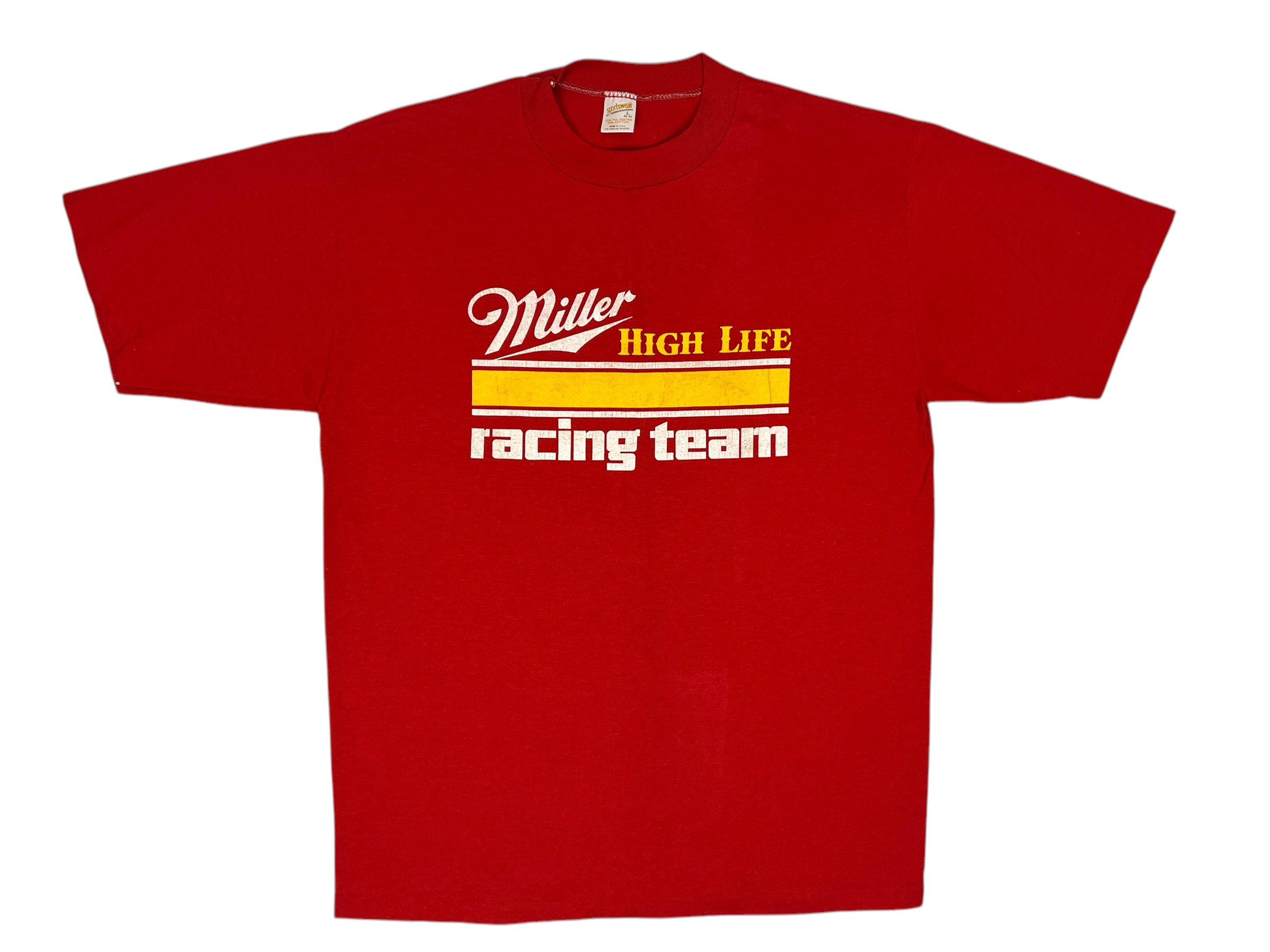 375183 (80s) Miller High Life Racing Team Beer T-Shirt