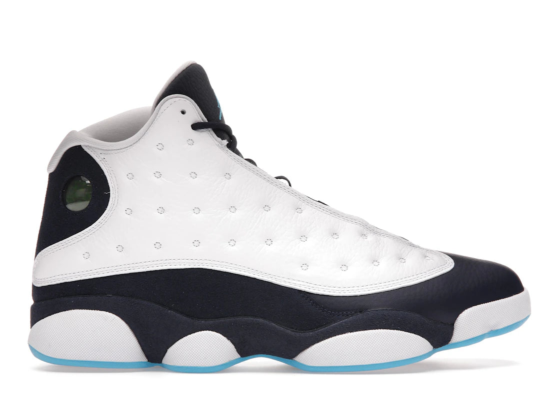 823520 Jordan 13 Retro Obsidian Powder Blue White