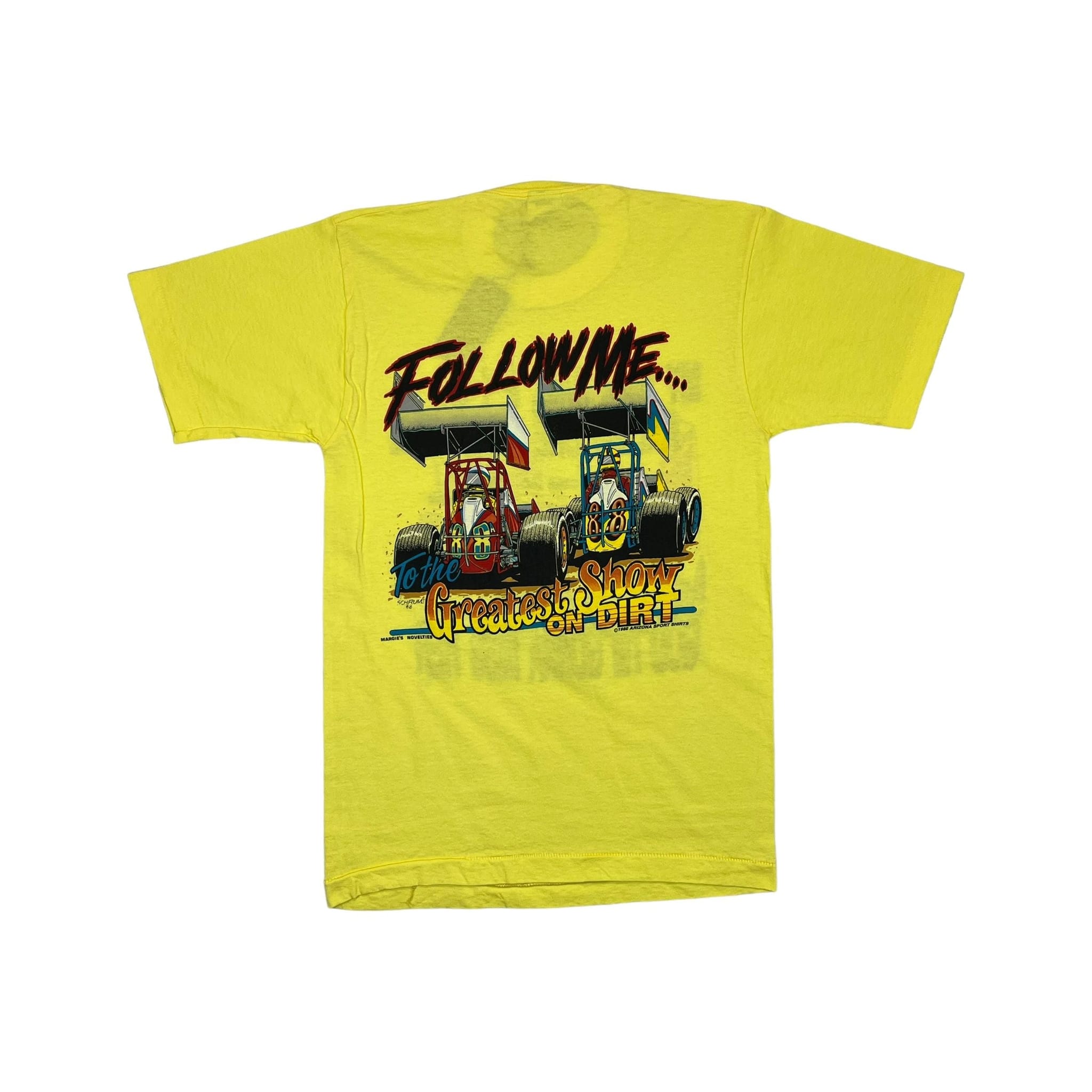 269006 (1988) I'm Gonna Miss My Wife, Sprint Car Dirt Racing Yellow T-Shirt s