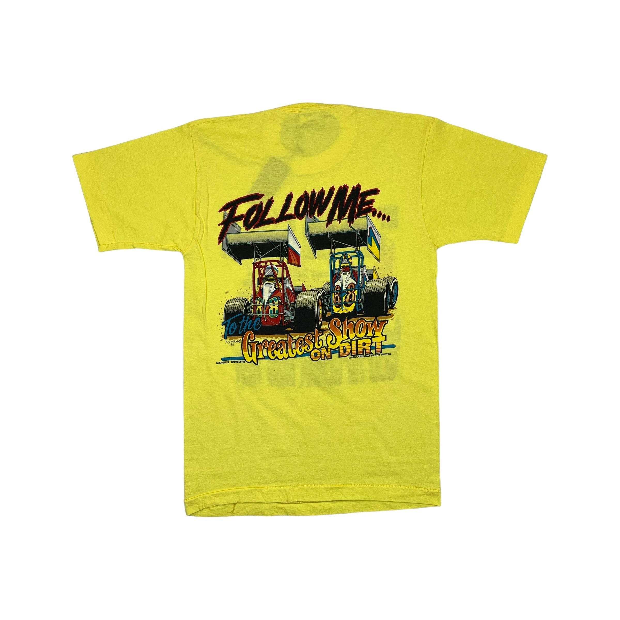 269004 (1988) I'm Gonna Miss My Wife, Sprint Car Dirt Racing Yellow T-Shirt s