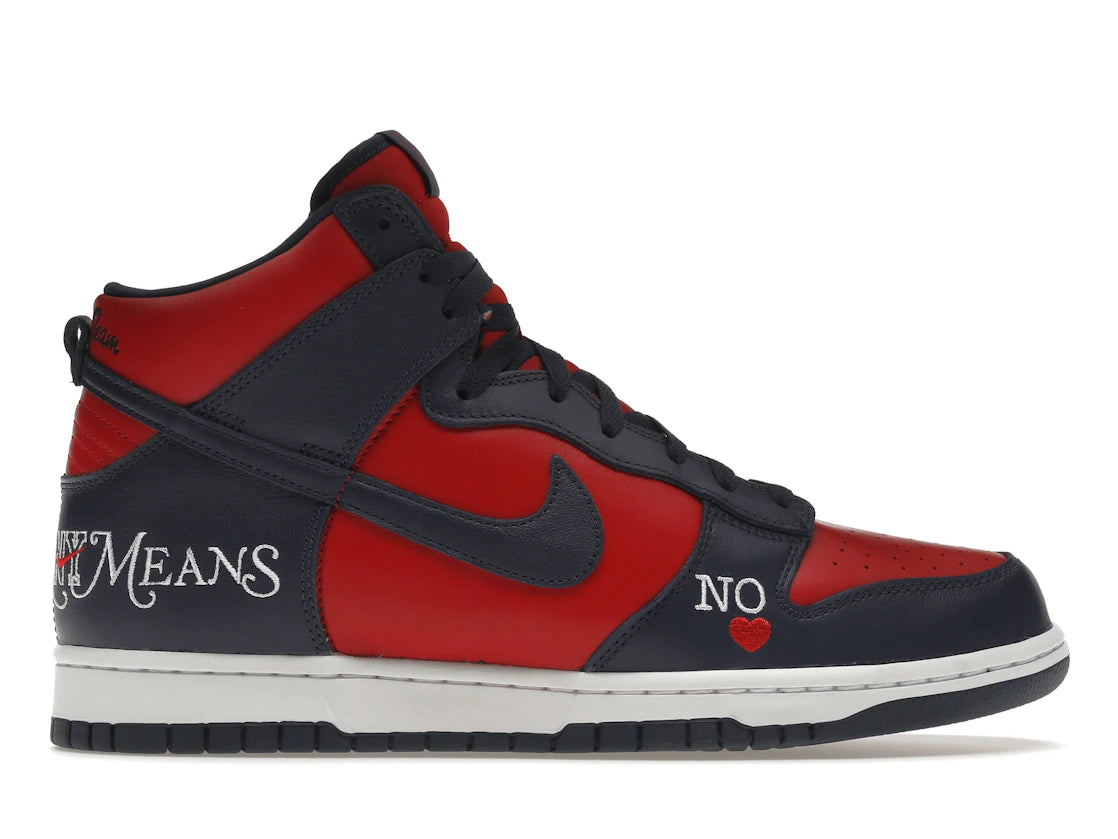 SP12484 Supreme x Dunk High SB 'By Any Means - Red Navy'