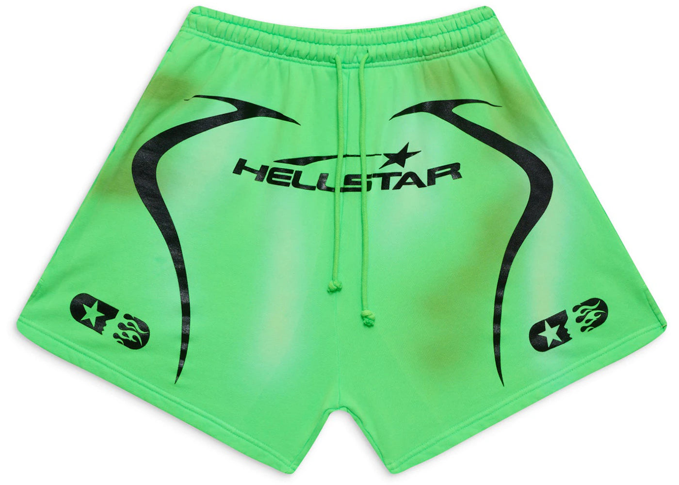 573692 Hellstar Warm Up Shorts Neon Green