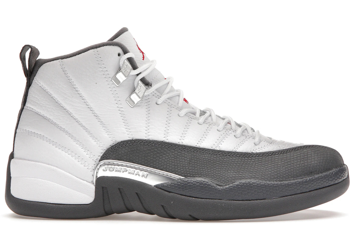 605375 Jordan 12 Retro White Dark Grey