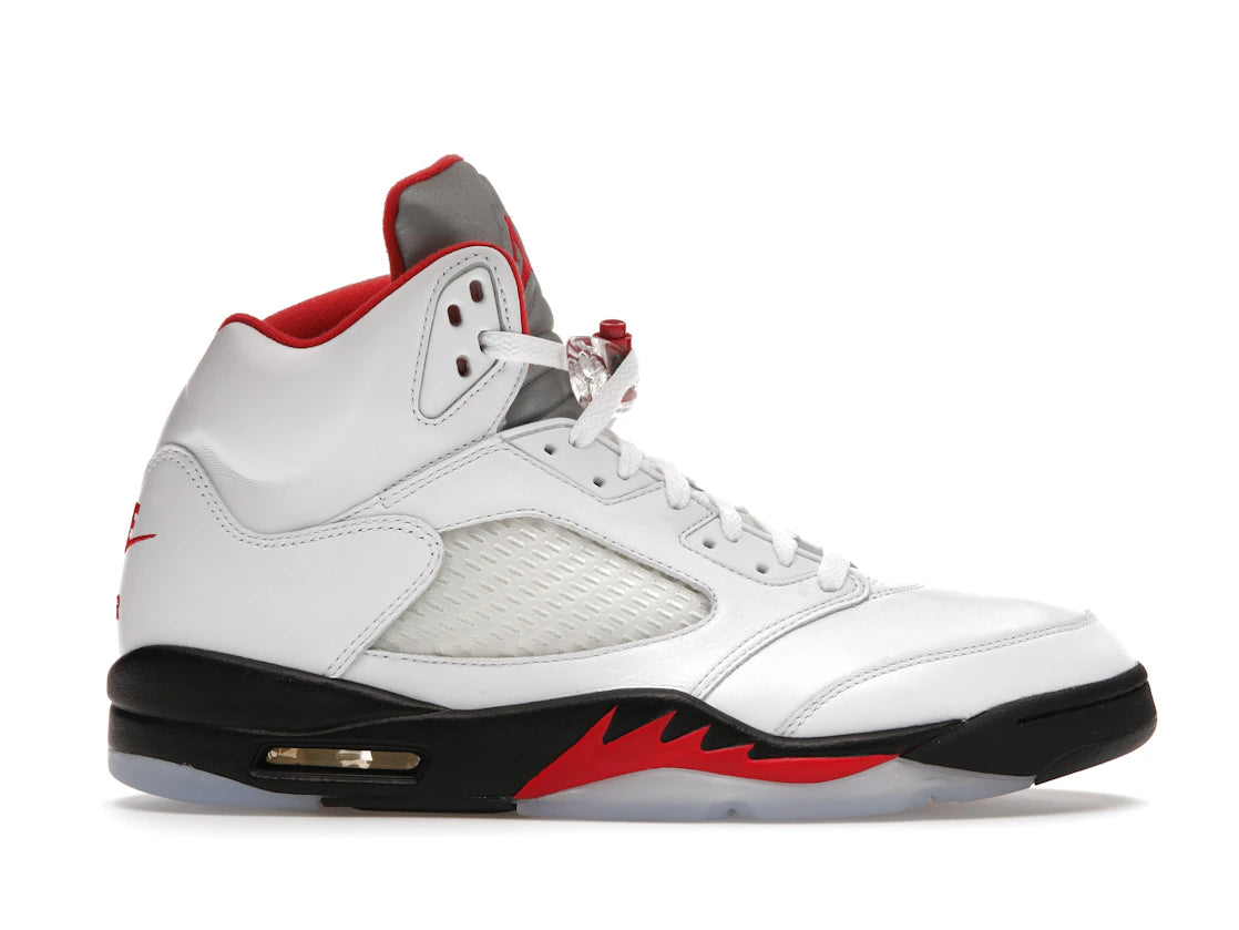 630424 Jordan 5 Retro Fire Red Silver Tongue (2020)
