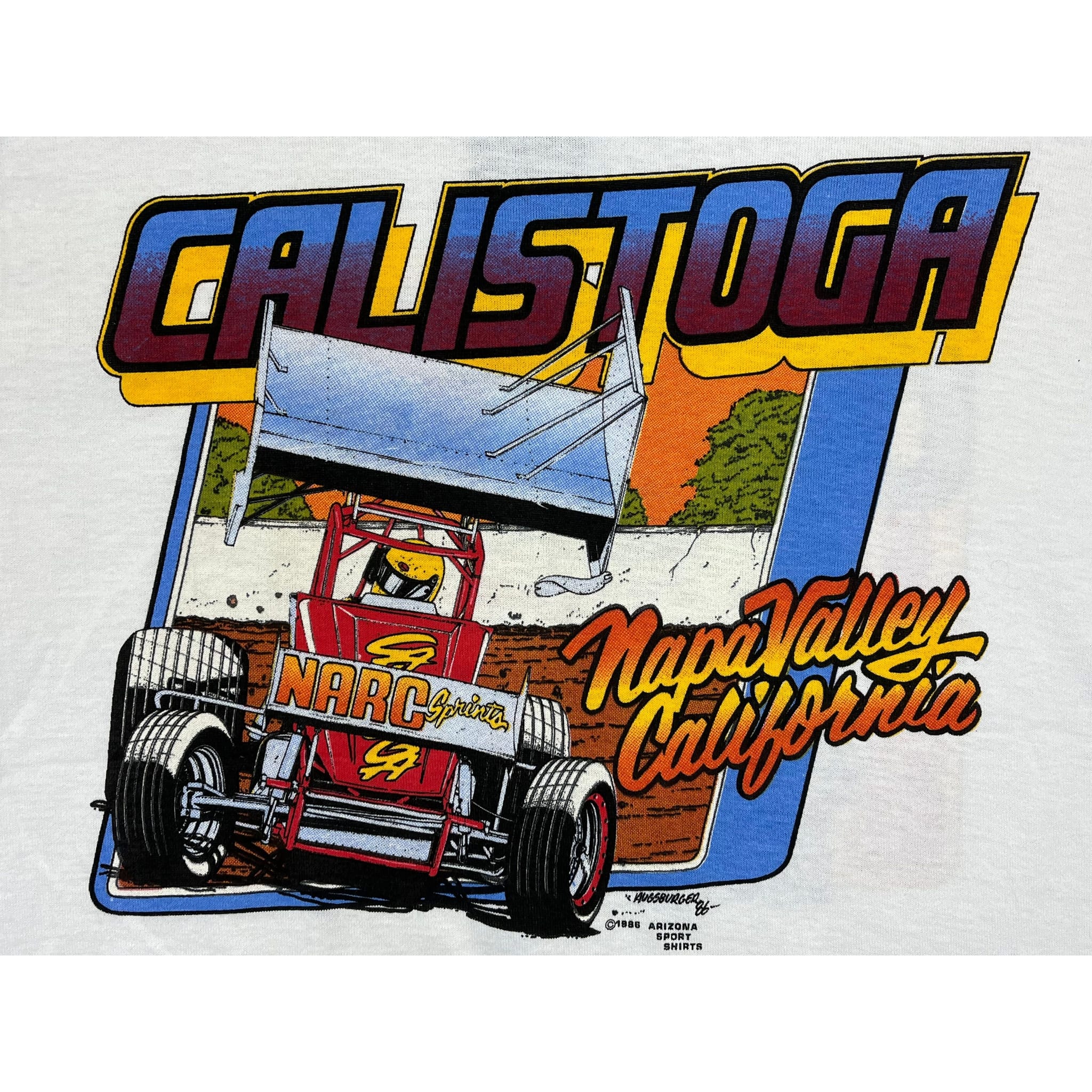 268870 (1986) The Classic, Calistoga California Sprint Car Racing Jersey T-Shirt m