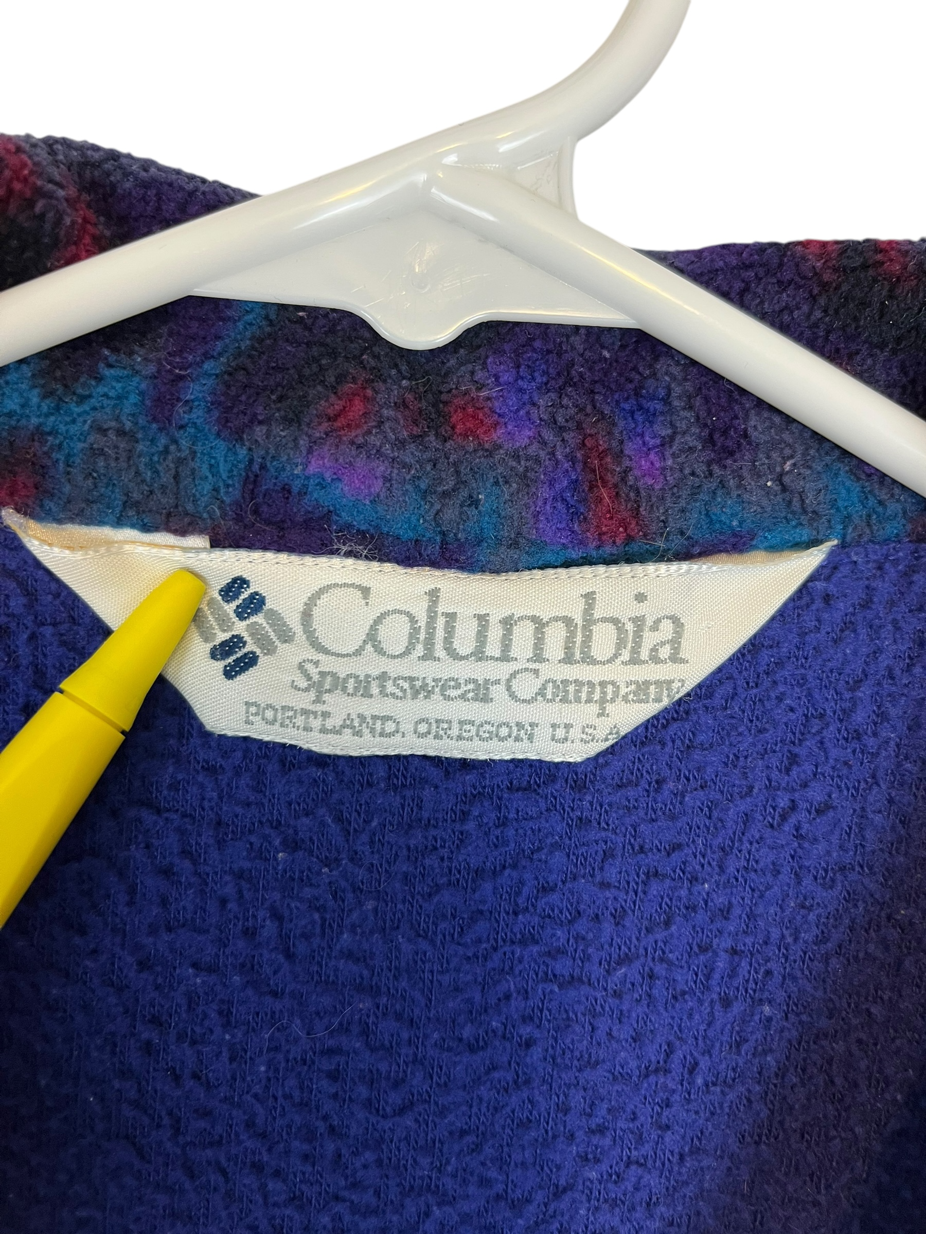 374772 (90s) Columbia Pink/Purple Full Zip Fleece