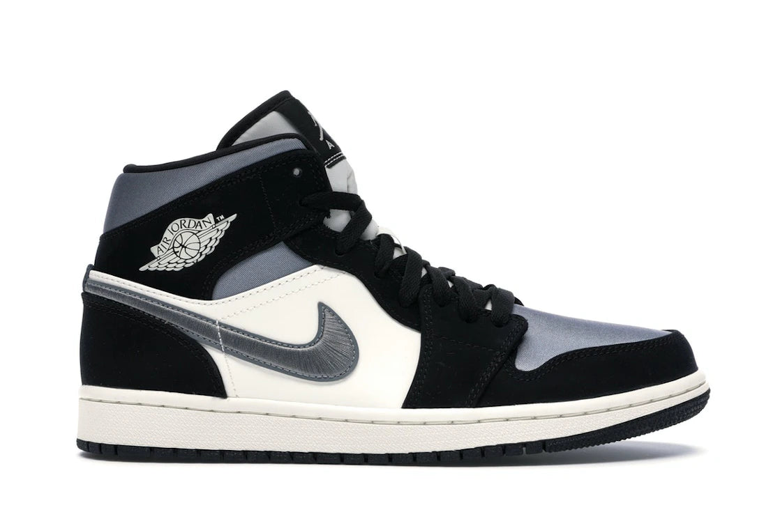 824749 Jordan 1 Mid Satin Grey Toe