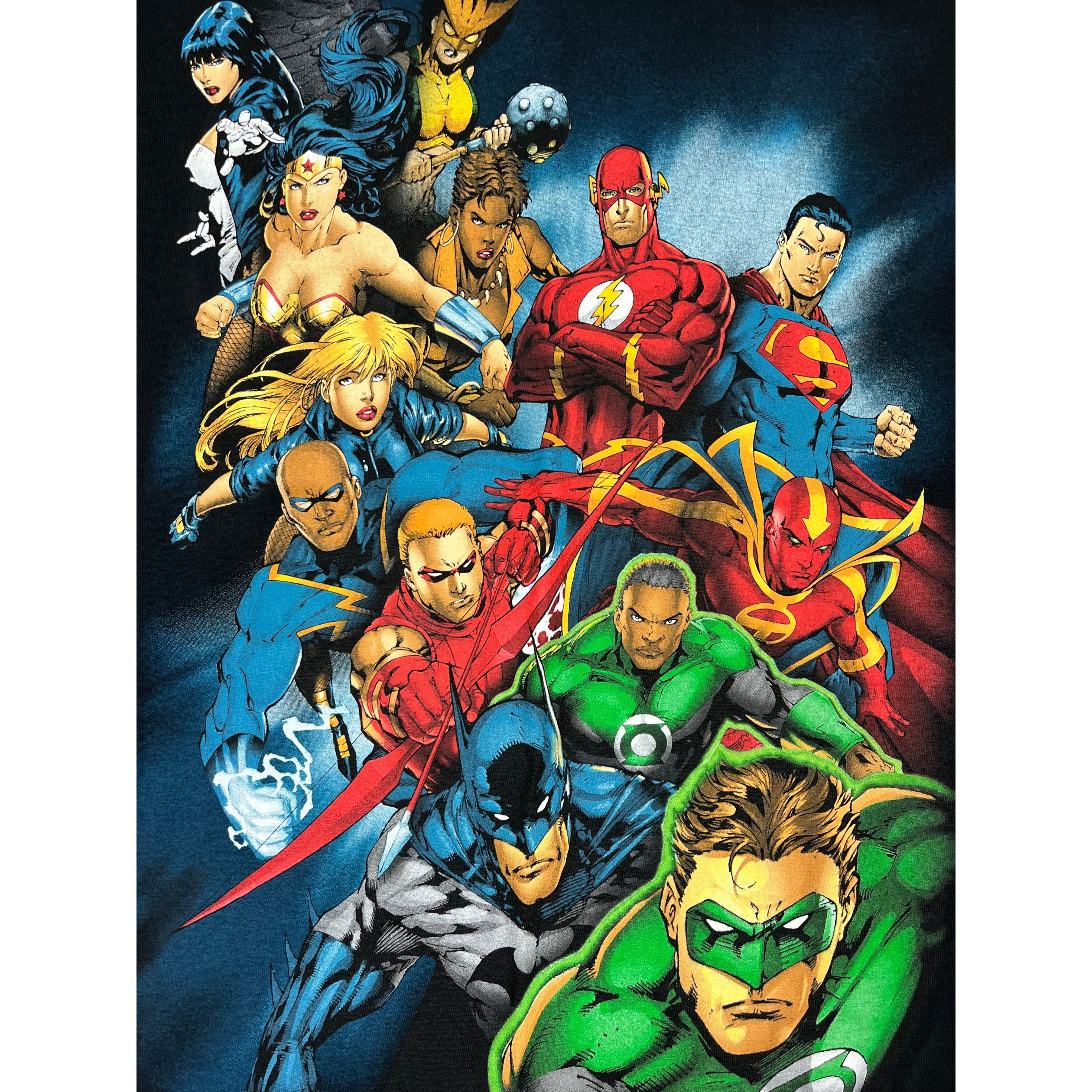 259924 (00s) Justice League DC Superhero Big Print T-Shirt