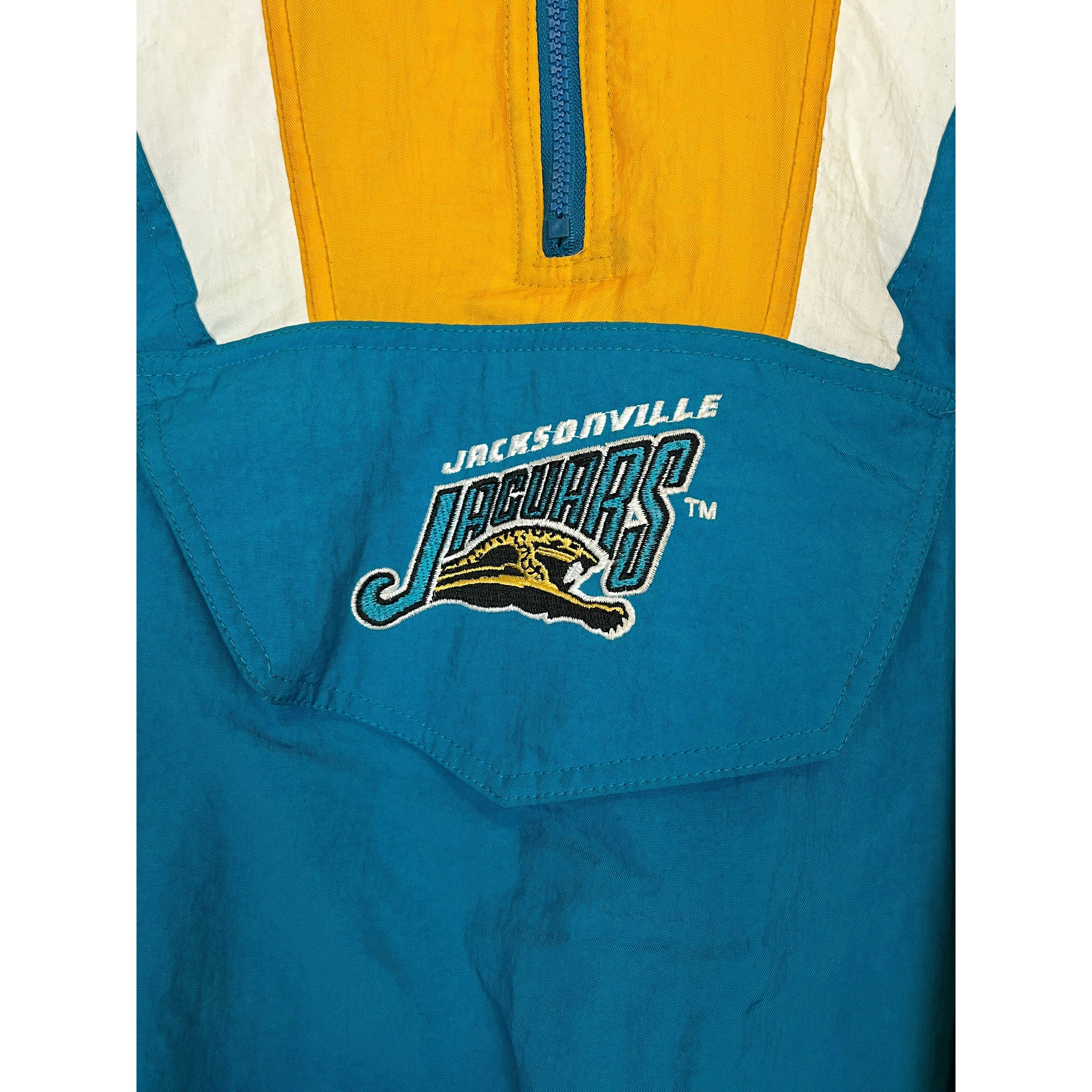 265207 (90s) Jacksonville Jaguars NFL 'Banned Logo' Starter Puffer Jacket