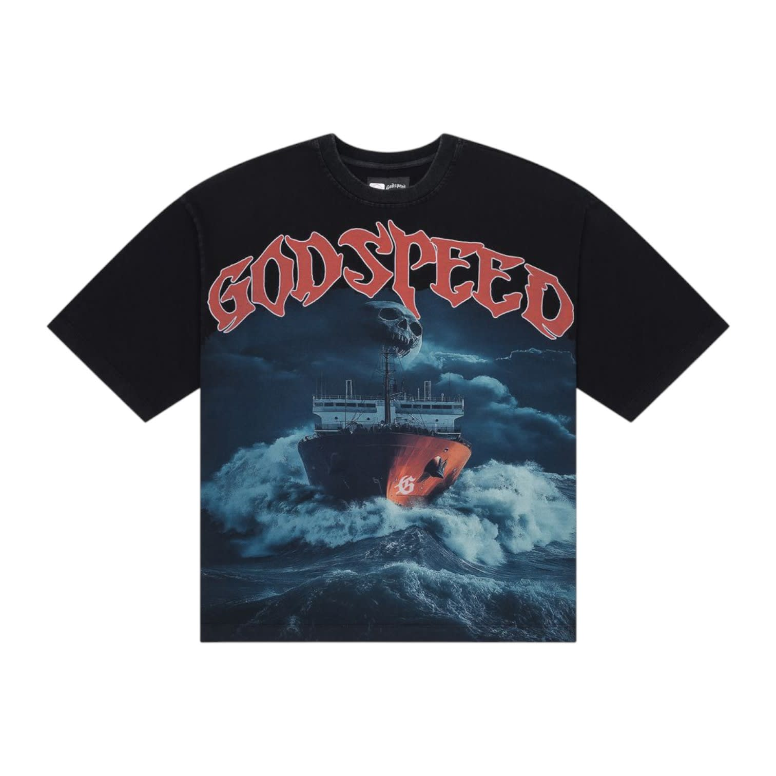 SP15343 Godspeed Sea Sick T-Shirt Black Wash