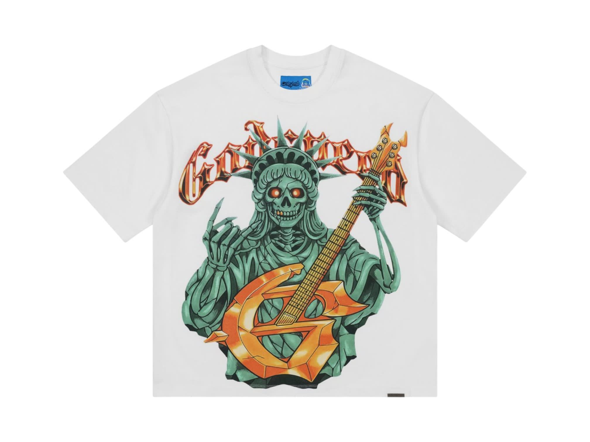 SP10574 Godspeed Liberty Rock T-Shirt NG White