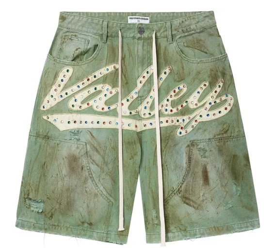SP11502 Vale Forever Green Skittle Jorts 'Dirt/Green'