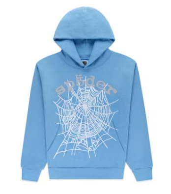 459886 Sp5der OG Web V2 Hoodie Dusty Blue