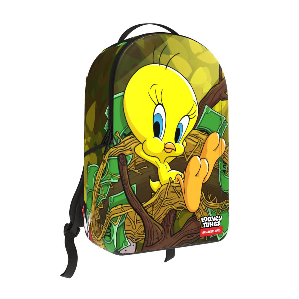 SP4507 Sprayground Looney Tunes Tweety Money Nest Shark Backpack Yellow