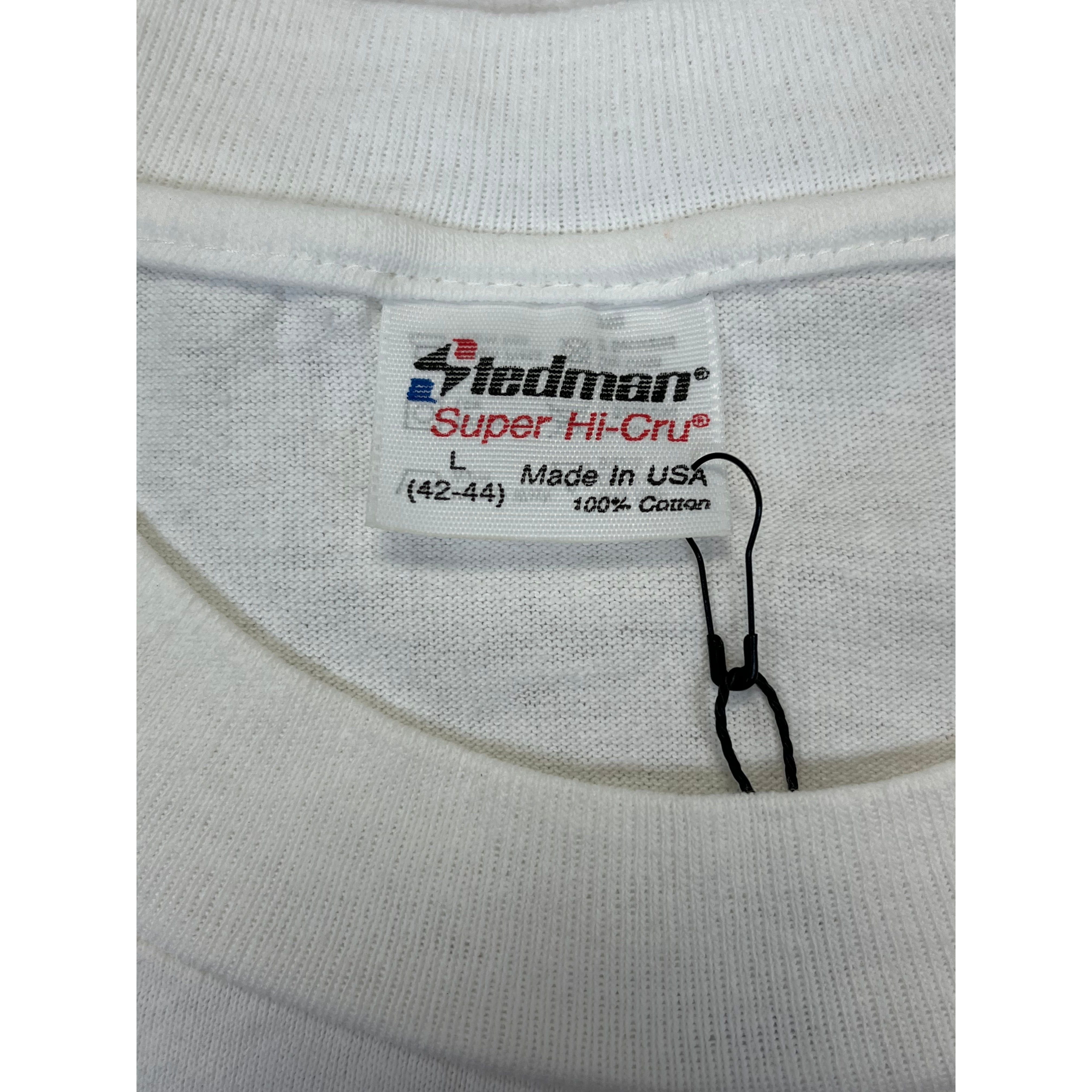 268996 (1990) Beers, Bikinis, & Racing Sprint Car Dirt Racing White T-Shirt