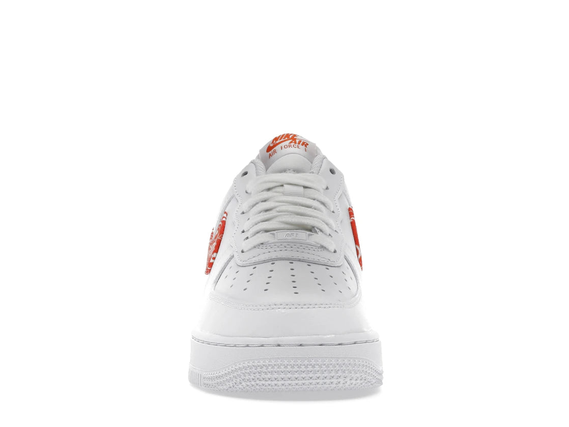 281758 Wmns Air Force 1 '07 'Rush Orange Paisley'