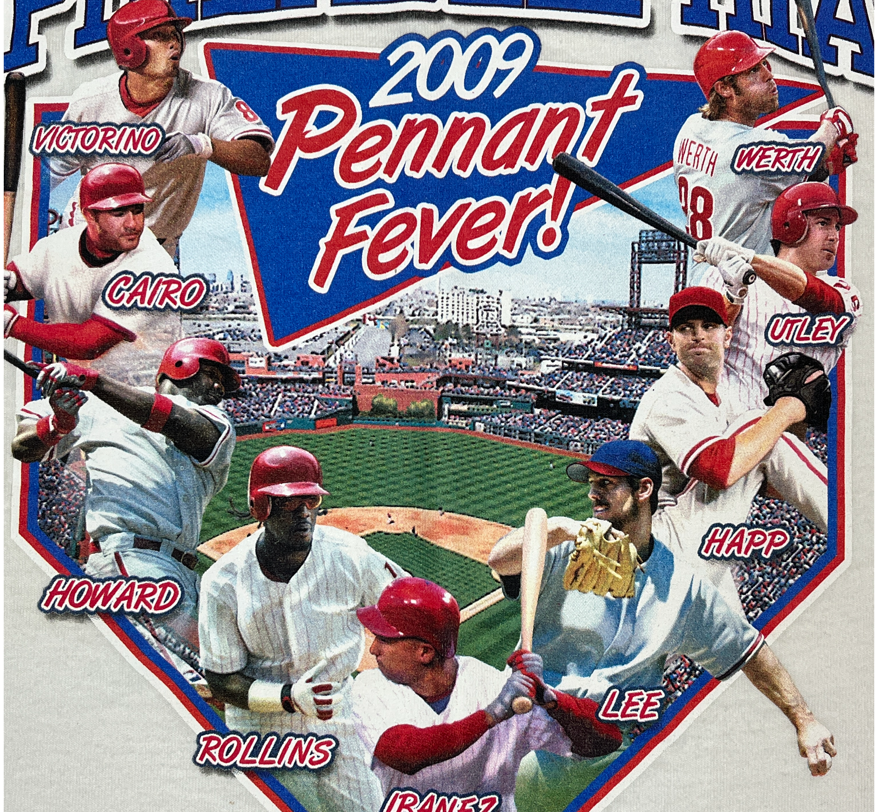 375194 (2009) Philadelphia Phillies Playoffs Players Photo T-Shirt