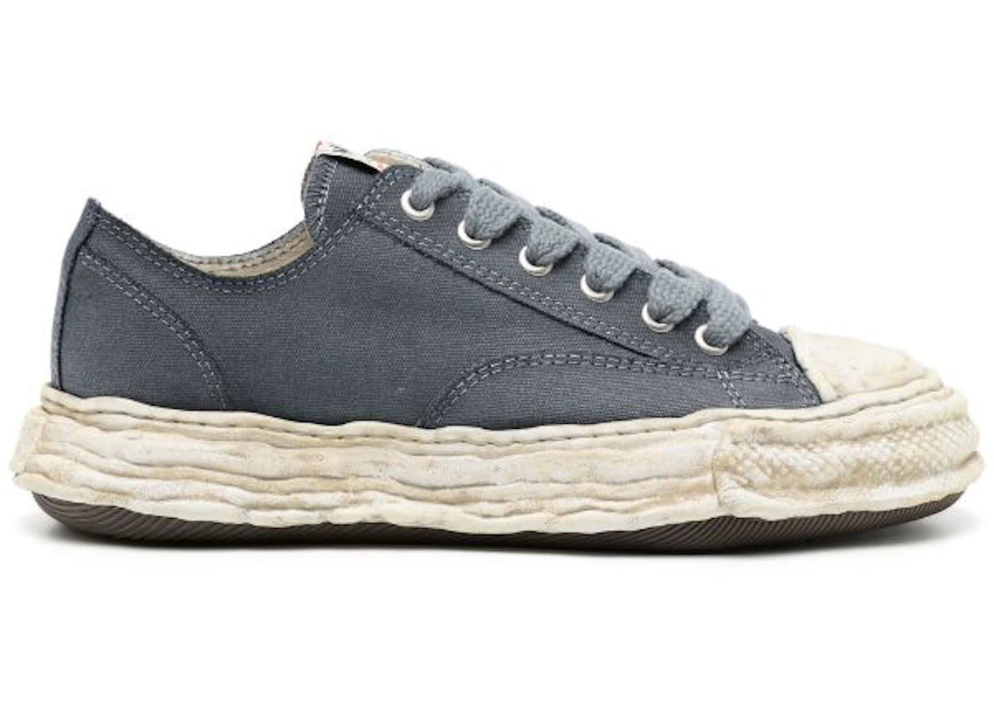 726520 Maison Mihara Yasuhiro Peterson 23 OG Sole Canvas Low Garment Dyed Black