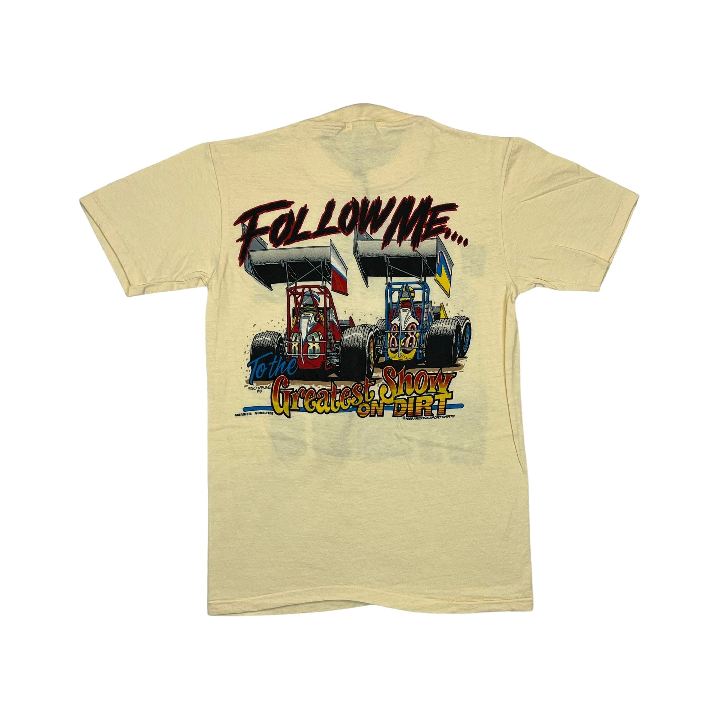 269022 (1988) I'm Gonna Miss My Wife, Sprint Car Dirt Racing Beige T-Shirt s