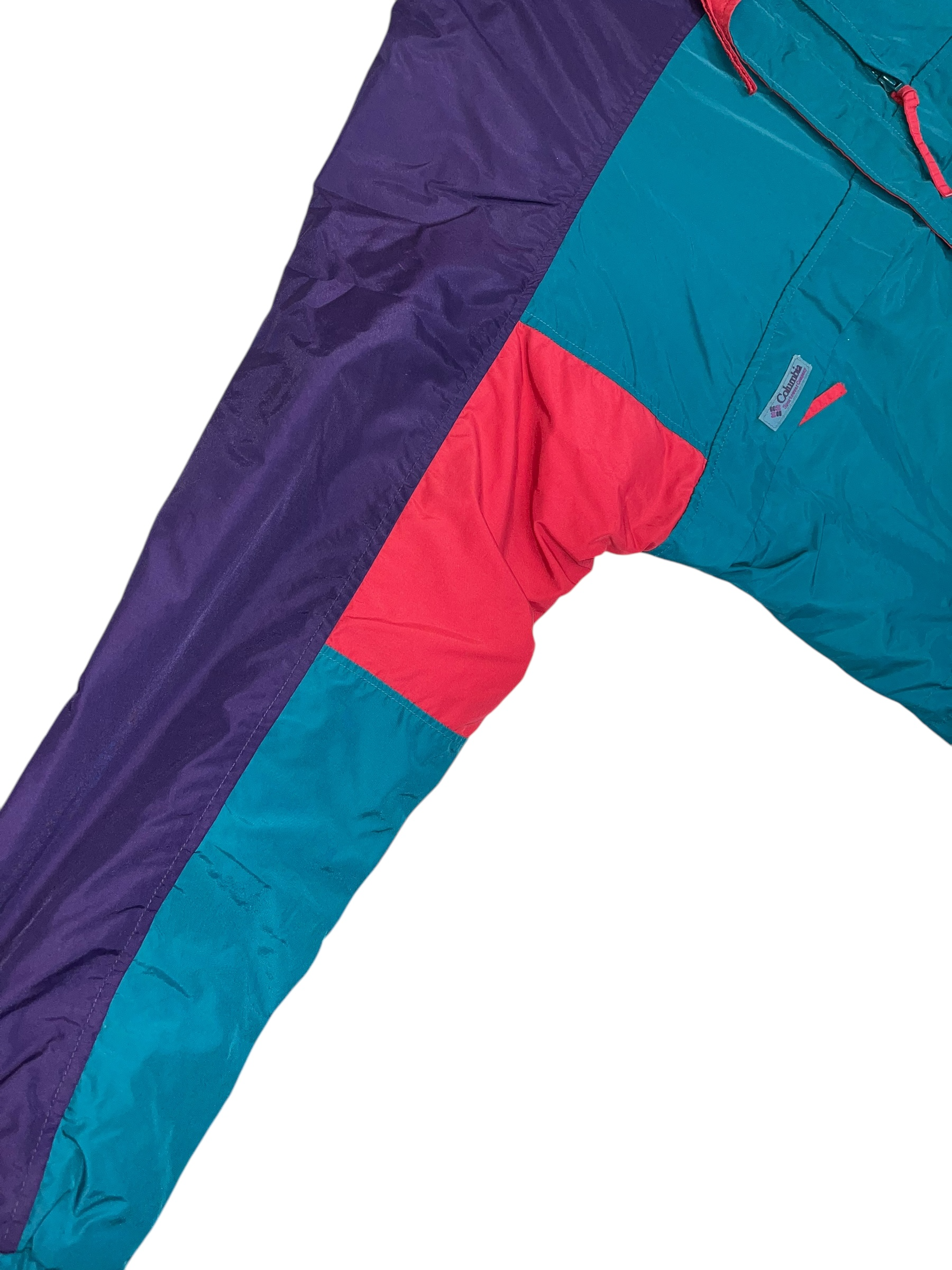 345184 (90s) Columbia Aqua Berry Full Zip Ski Jacket