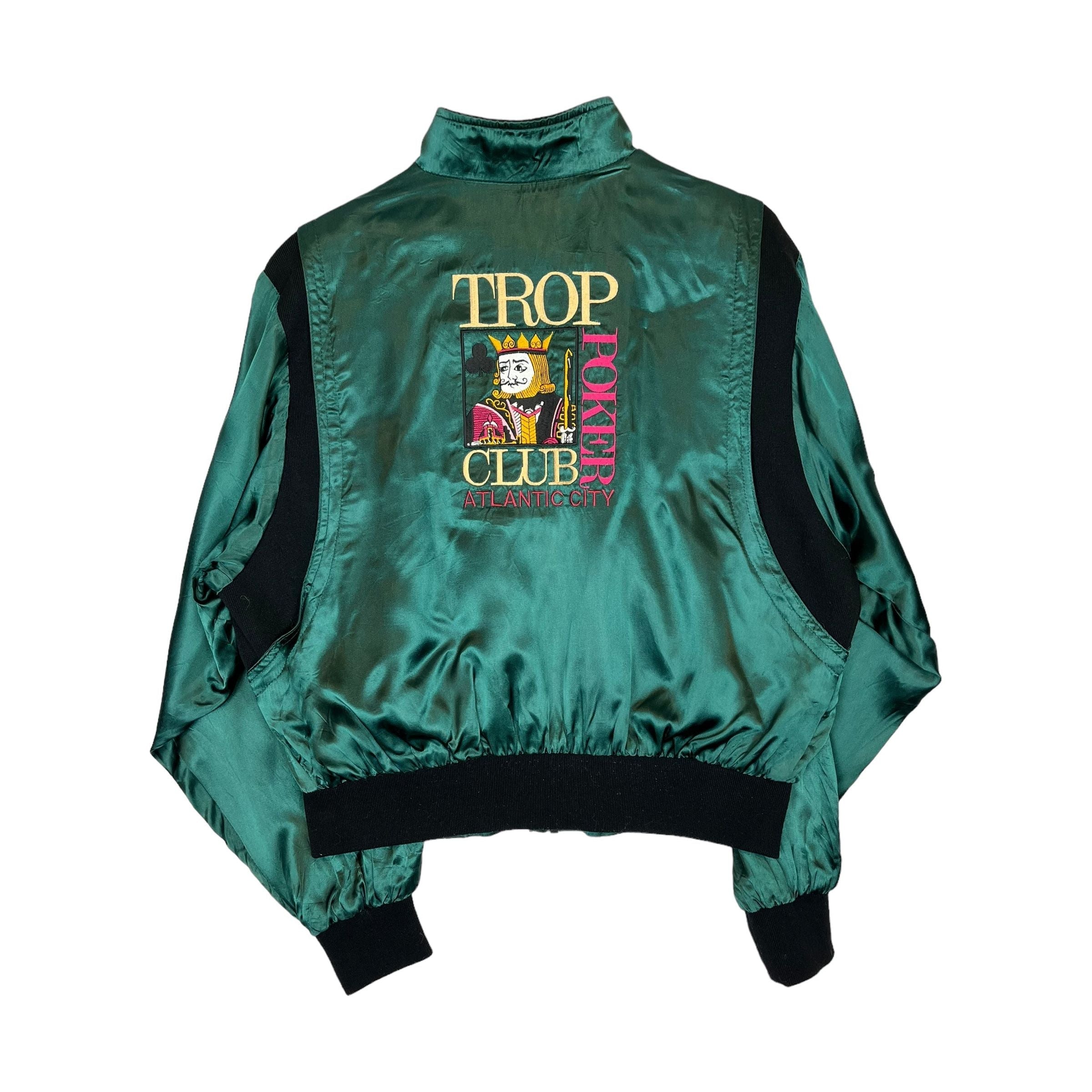 262217 (80s) Tropicana Poker Club Atlantic City Casino Satin Jacket