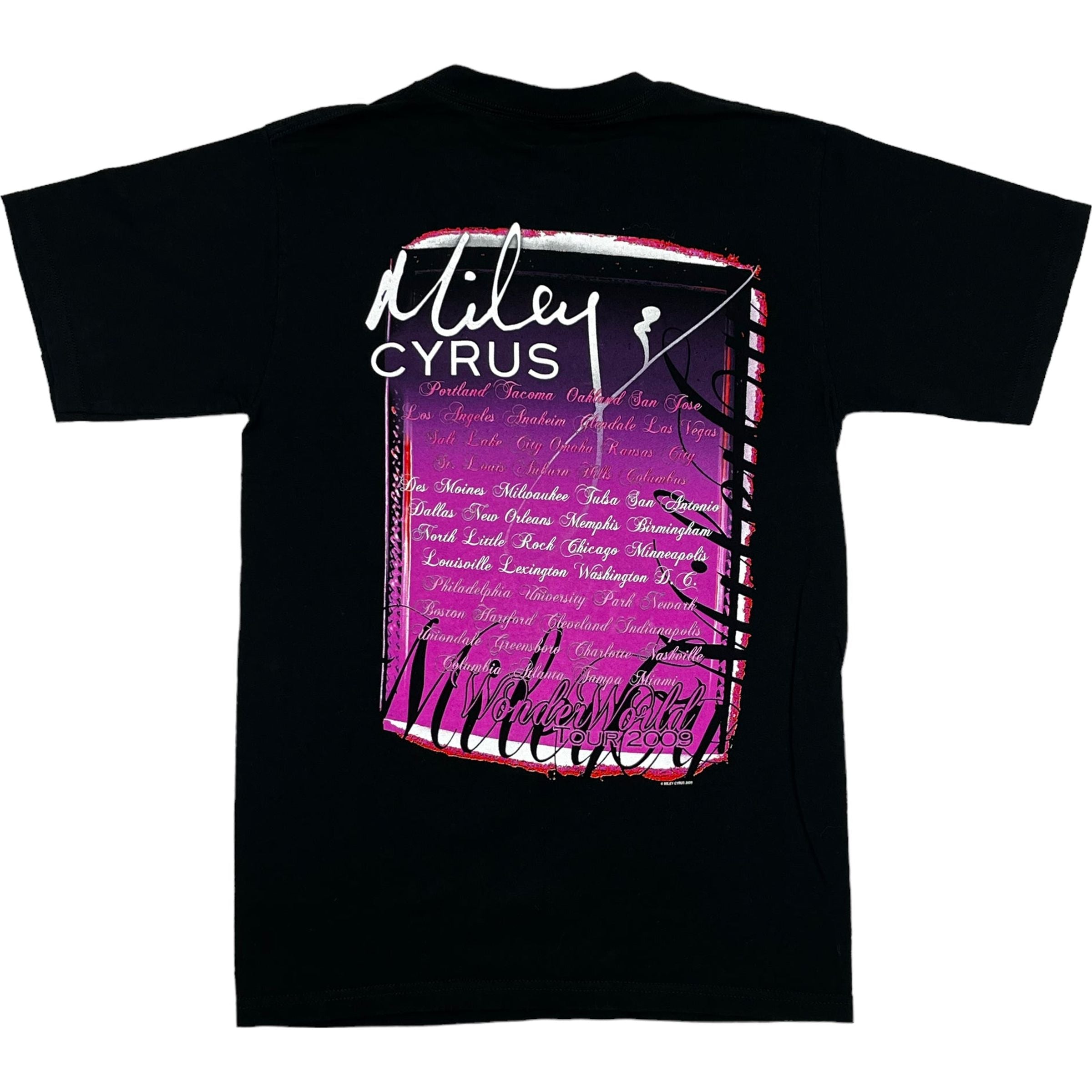 275041 (2009) Miley Cyrus Wonder World Tour Concert T-Shirt