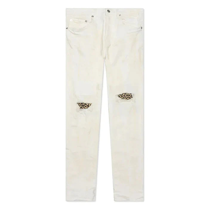 265202 Purple Brand White Animal Repair Jeans