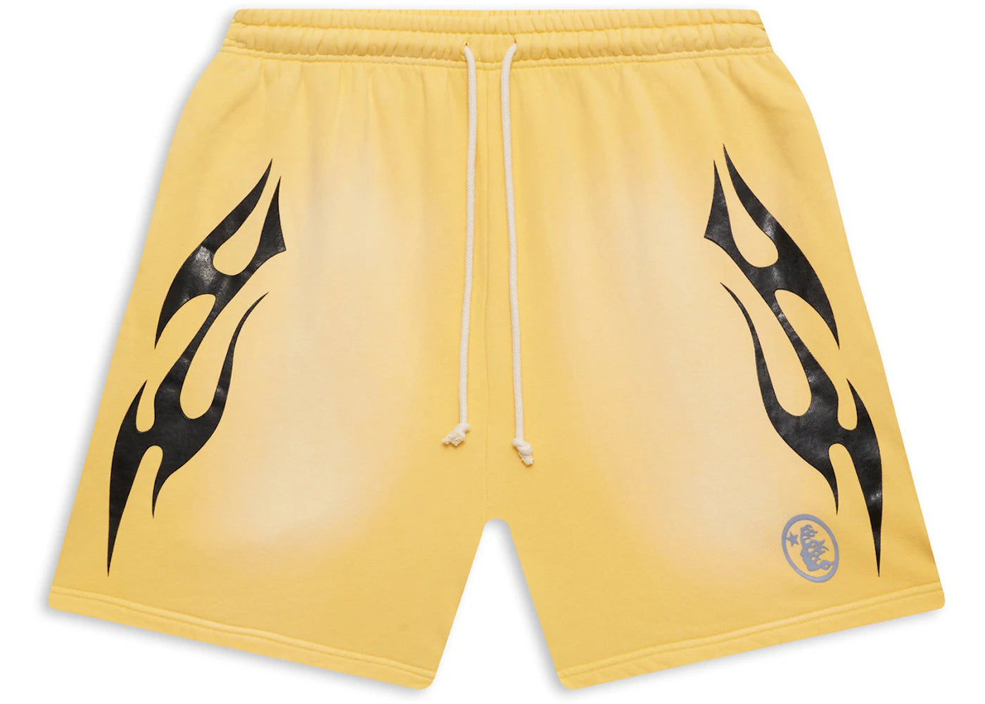 573673 Hellstar Flame Shorts Yellow