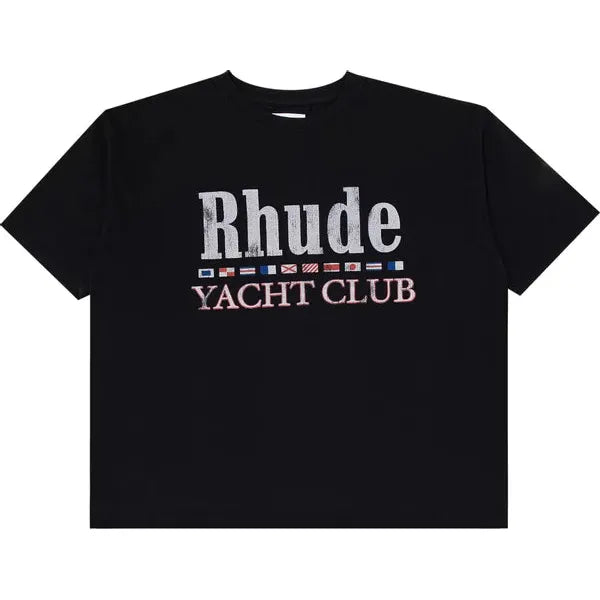 350143 Rhude Flag Tee 'Vintage Black'