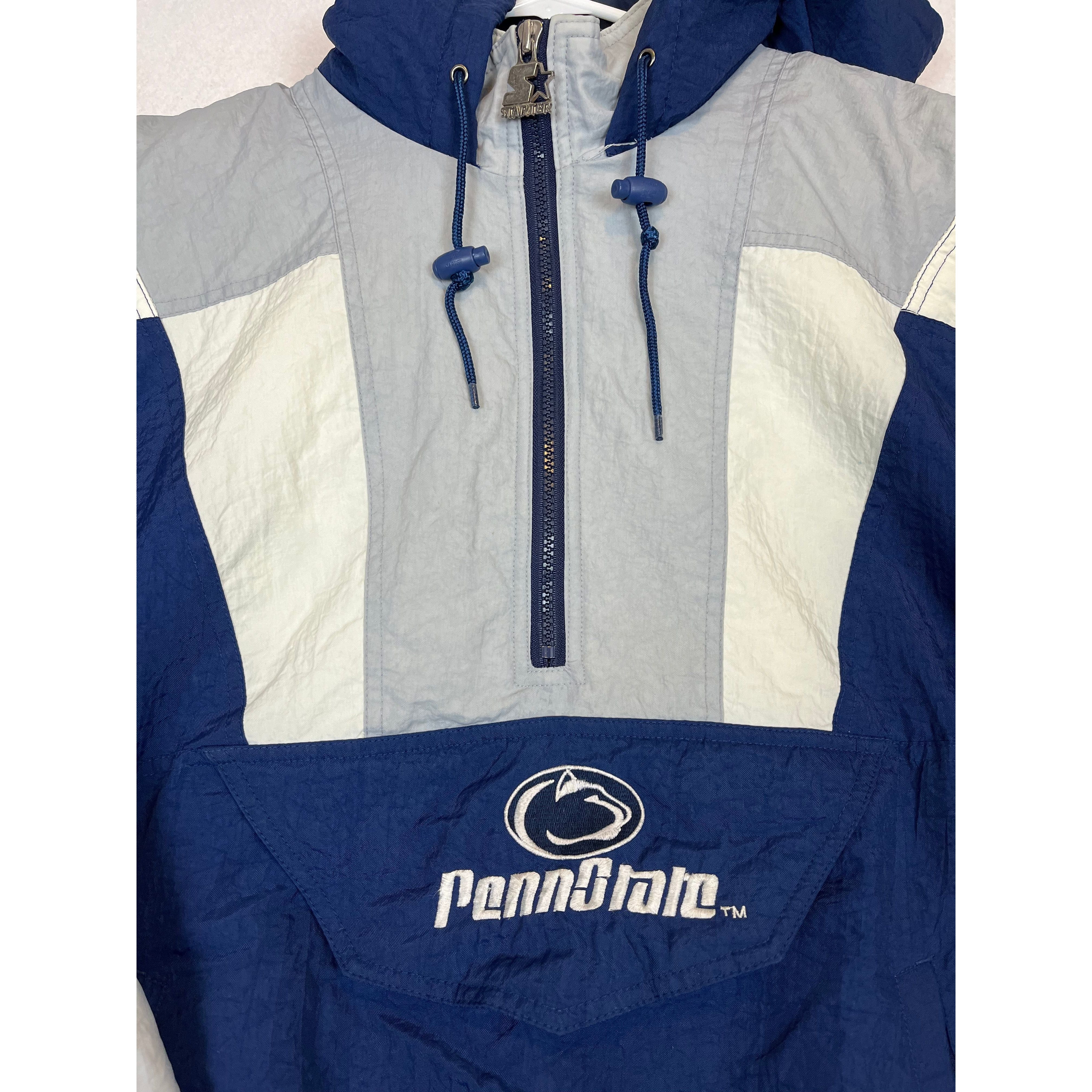 264721 (90s) Penn State University 1/4 Zip Pouch Starter Jacket