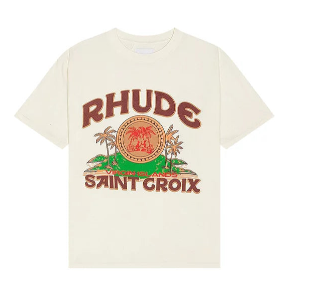 350139 Rhude Saint Croix T-Shirt 'Vintage White'
