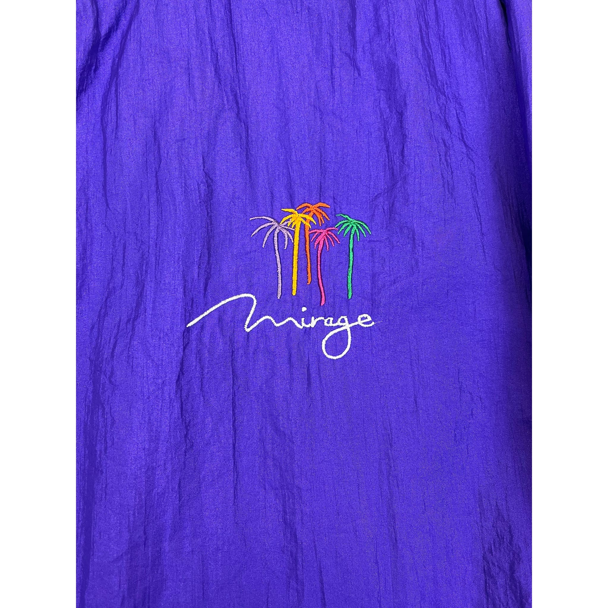 272624 (90s) Mirage Las Vegas Hotel Neon Purple Bomber Jacket